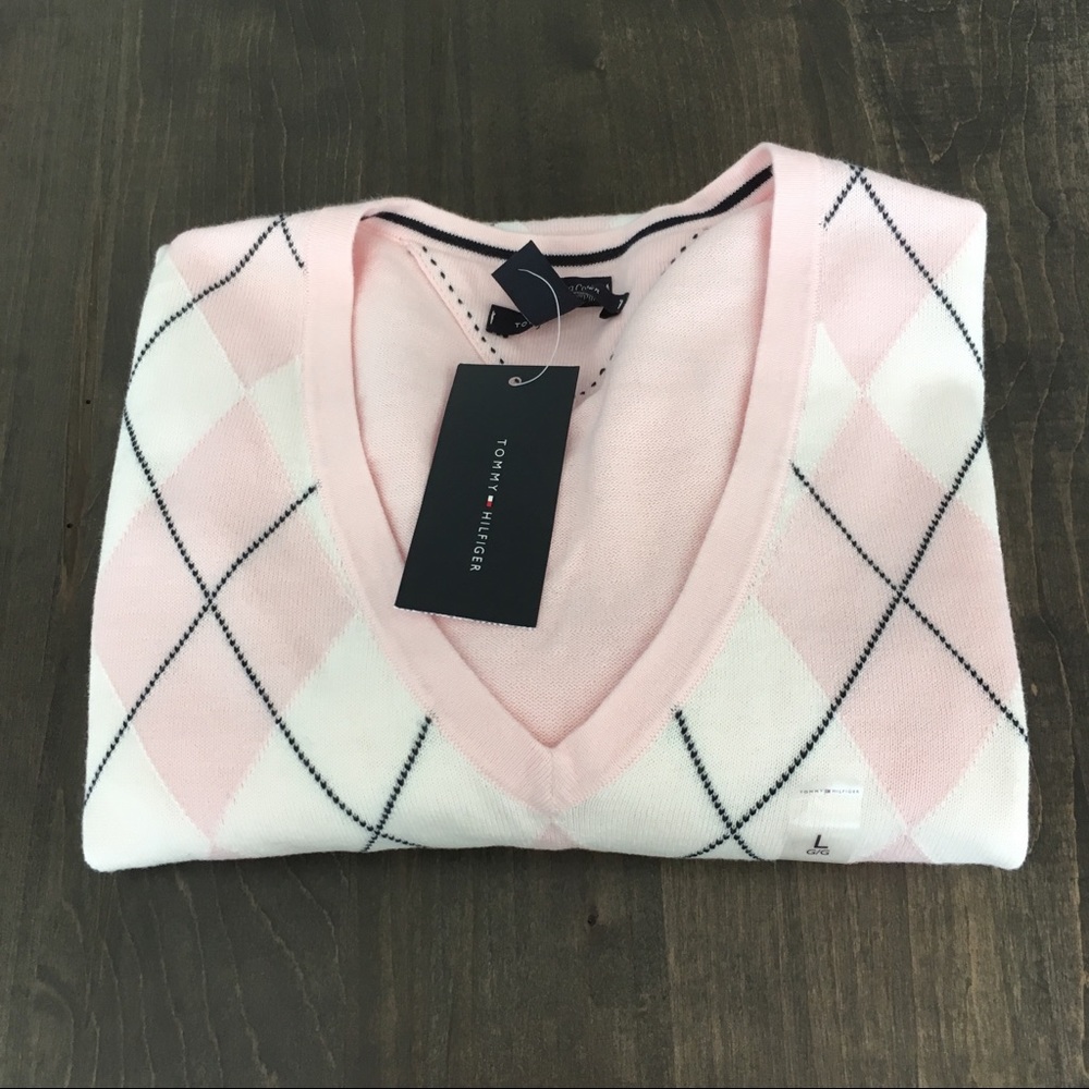 Women’s Tommy Hilfiger Sweater (Pink Argyle)